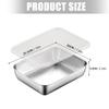 Stainless Steel Kitchen Serving Platters For BBQ Party Rustproof Metal Food Container With Sealable Cover