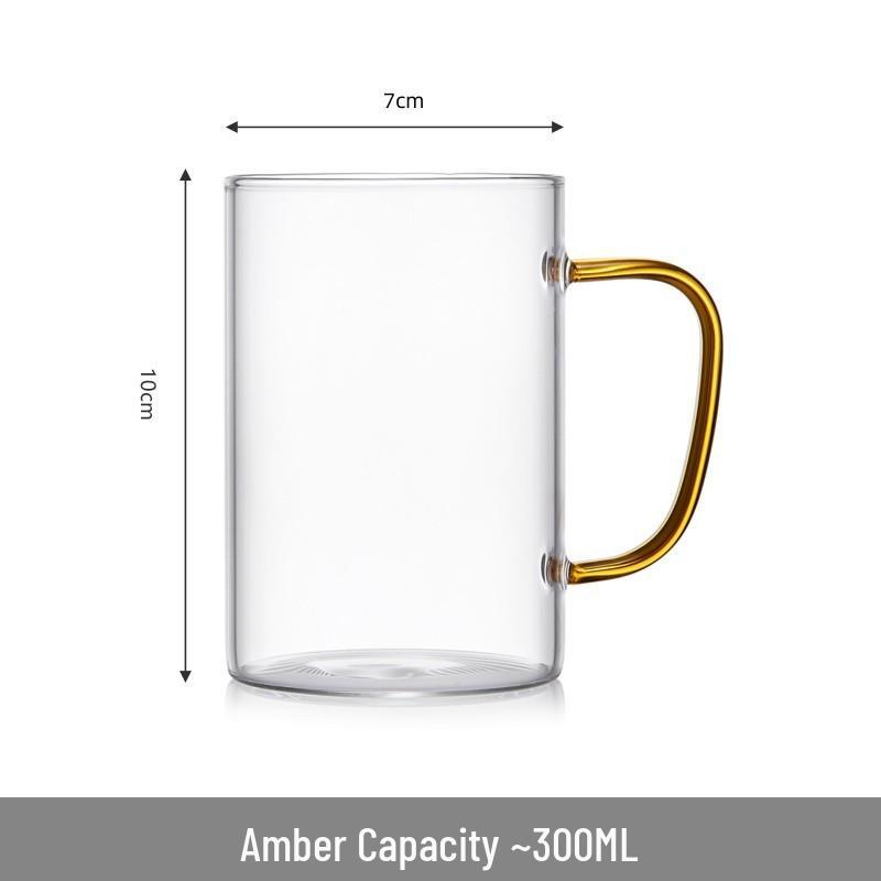 High-Temperature Resistant Borosilicate Glass Cup with Handle - Ideal for Tea, Water, or Household Use