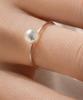 Helene Jewelry 925 Silver Freshwater 6Mm Pearl Miss Ring Silver Thread Ring (Type D)
