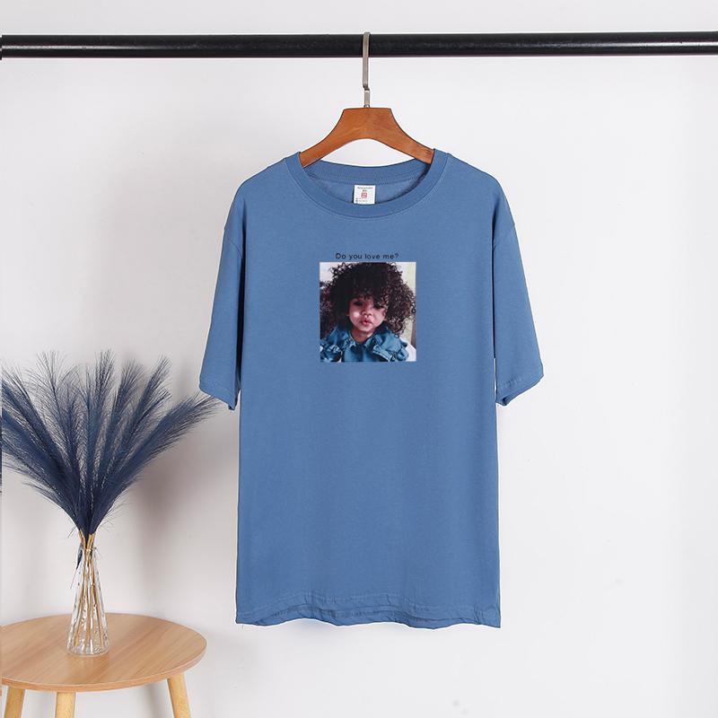 

Женская повседневная базовая футболка с принтом «TWINFLAMES», мягкие футболки в стиле Харадзюку для молодых девушек, Y2K, женские топы, футболки 4XL синий