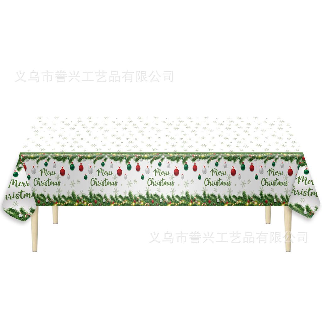 Spot Pe Christmas Party Snowflake Tablecloth Cartoon Gingerbread Winter Theme Disposable Tablecloth Decoration Atmosphere Layout