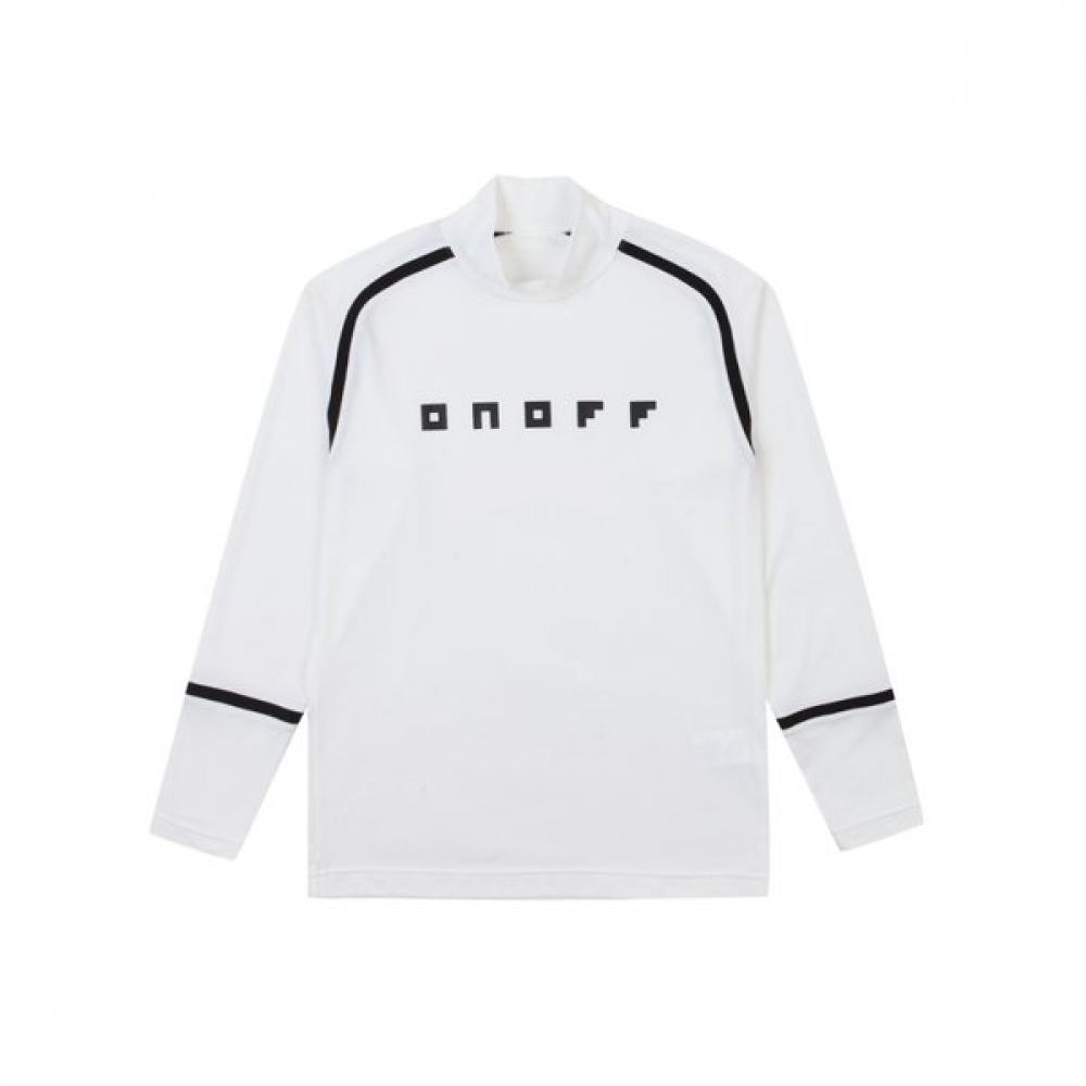 

Onoff Men S Stretch Mock Neck Shirt Of9232gb White WHITE/LL