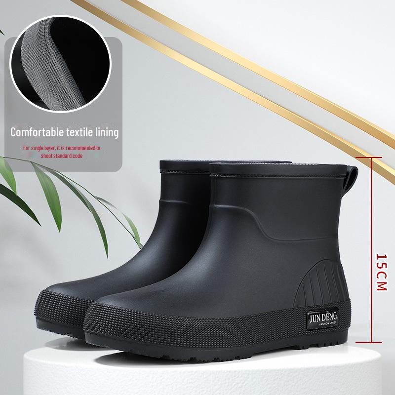 2024 Women's Fashionable Non-Slip Waterproof Rain Boots - Short Tube