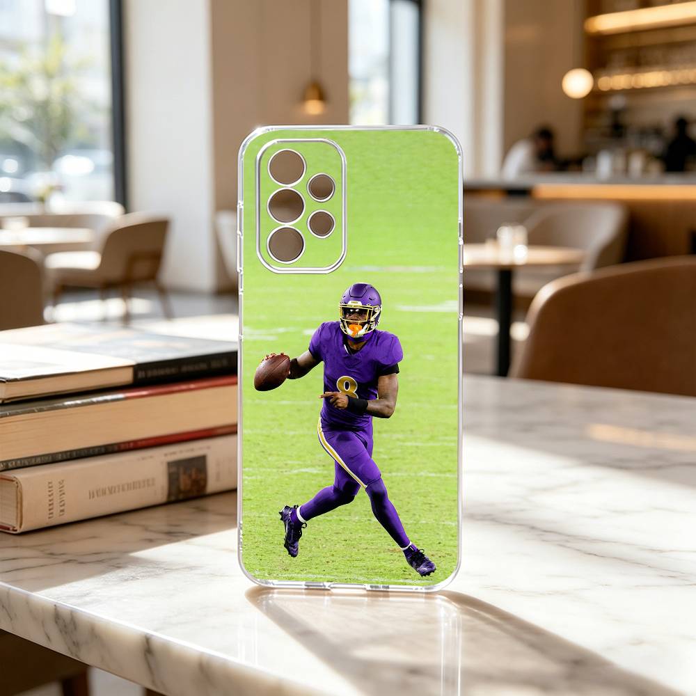 Lamar Jackson American Football 8 Handyhülle Für Samsung S25,S24,S21,S22,S23,S30,Ultra,S20,Plus,Fe Transparente Hülle