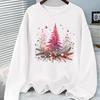 (Asian Size) Watercolor Cute Graphic Tee Women Christmas New Year Casual Fashion Top O-neck Clothing Print T Shirt Long Sleeve T-shirts