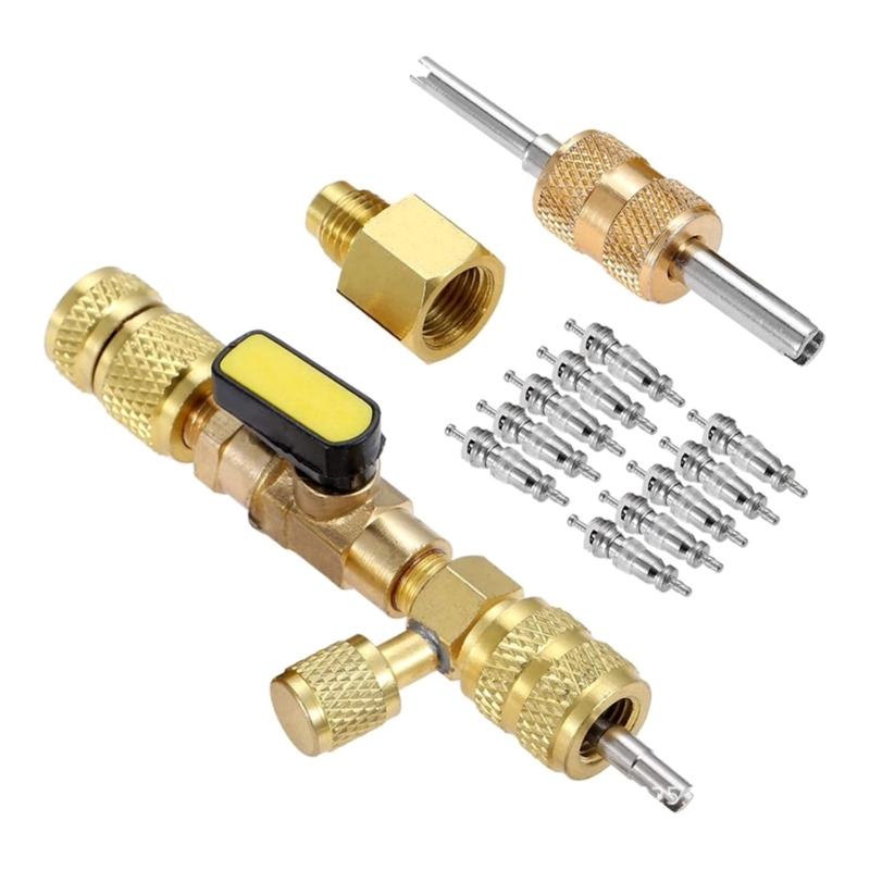 

Professional Tool Kit Suitable for R410A R404A R407C R134A Core Disassembly with 10pcs 5V1 Cores HVAC Repair Maintenance 1
