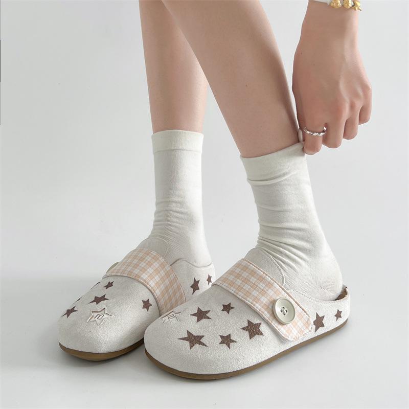 Star lightweight non-slip inner heightening bag head thick-soled slippers women wear cool slippers outside summer