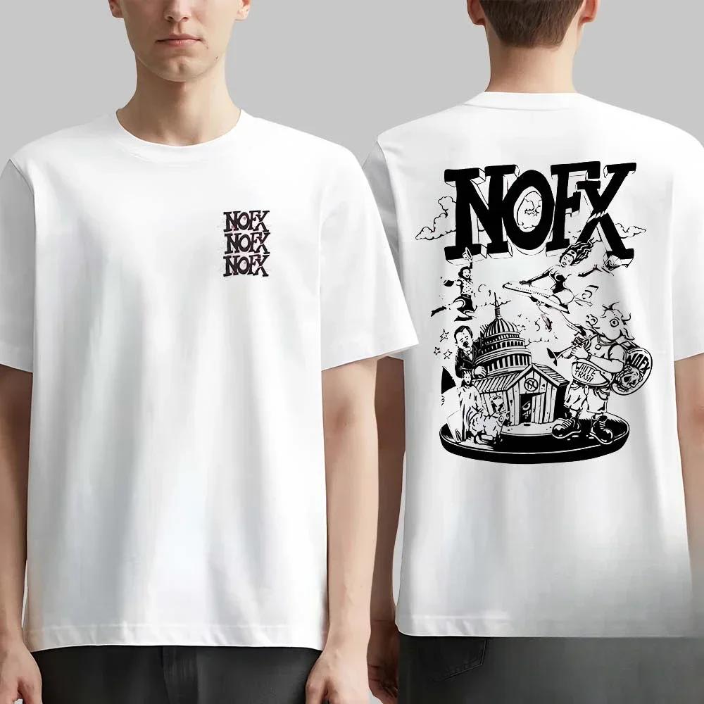 Vendita Calda Punk Band NOFX Poster Classico Stampa Grafica T-shirt Uomo Donna Streetwear Manica Corta Estiva Nuova Maglietta Larga Casual Cotone Top Oversize