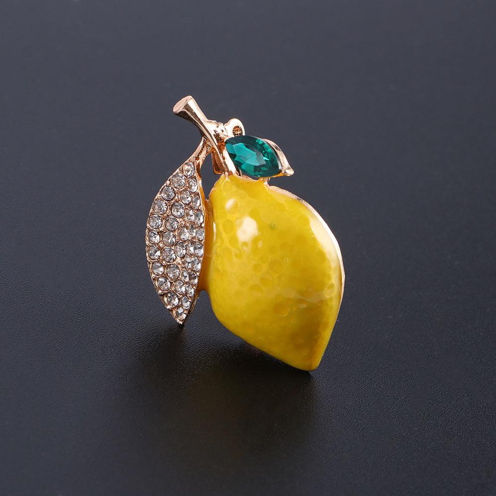 Enamel Female Gift Coat Accessories Women Badge Lemon Brooches Korean Style Pin Fashion Jewelry