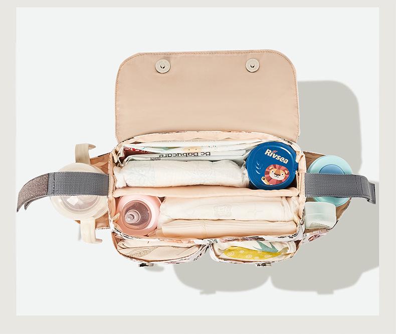 Multifunkční voděodolná závěsná úložná taška na kočárek pro dětské lahvičky a hrníčky