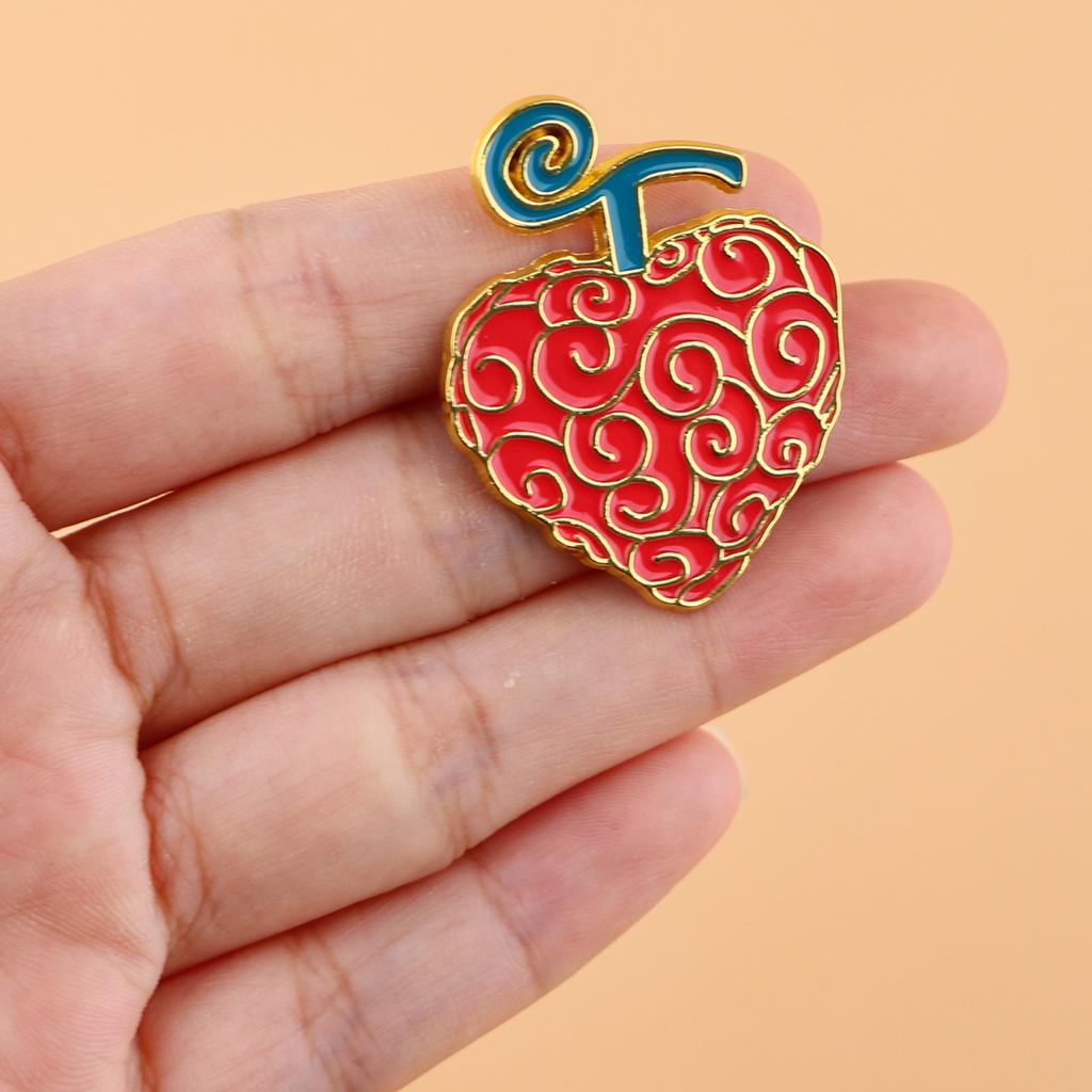Anime Fruit Brooch Badge, Backpack Clothing Decoration Accessories, Creative Pin Style Pendant, Cute and Versatile Accessories