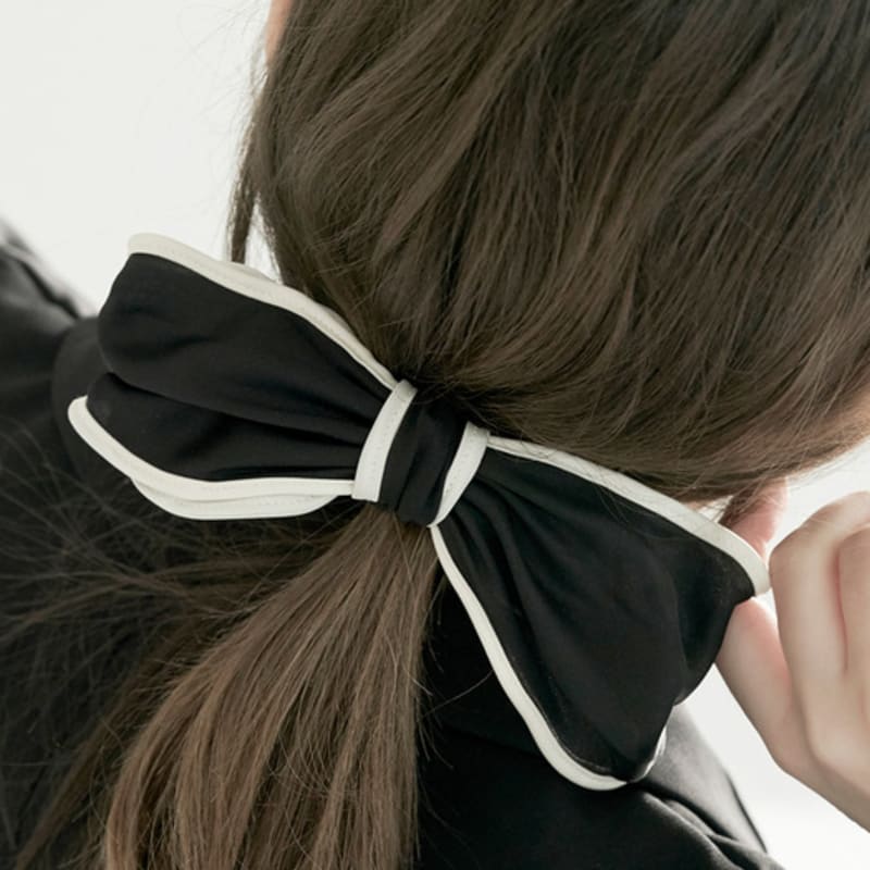 BESTY Wang Schleifennadel Haargummi Schwarze Schleife Automatische Nadel