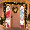 1 Pair Rectangular Dwarf Door Couplet 180x30cm Porch Sign Christmas Nutcracker Hanging Flag Bar