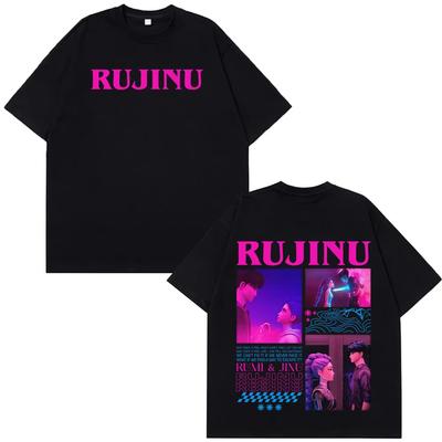 KPop Demon Hunters Huntrix Saja Boys Rujinu Print Print T-Shirt Men Women Aesthetic T-shirts Harajuku Couple Cotton T-shirt Tops