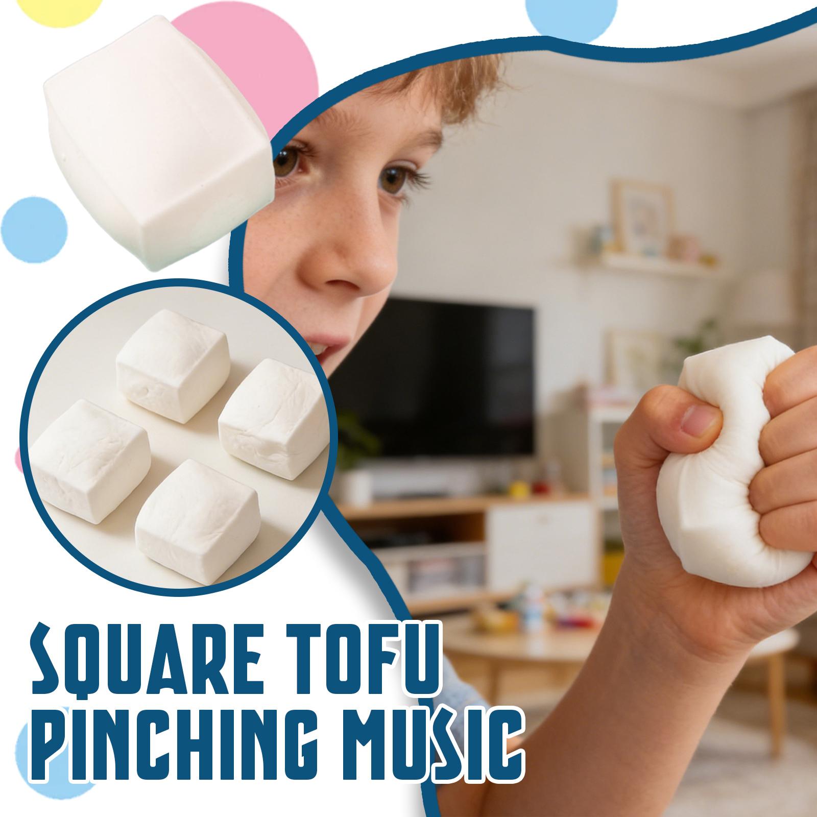 Soft Slow Rebound Tofu Stress Relief Toy Simulation Block for Squeezing Hand Exercise and Relaxation Use One Size белый