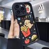 Graffiti Cute French Fries Puppy Case for Apple 17 Pro Max, 16, 15, 14/13 Pro