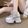10CM Heels Platform Sneakers Fashion Thick Sole Casual Shoes for Women Breathable Comfort Women's Chunky Sneakers Zapatos Mujer