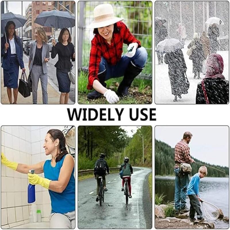 Black Reusable Foldable Rain Shoe Covers (1 Pair)Non-Slip, with Reflector Zipper Ideal for Cycling,Motorcycle for Women & Men.