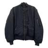 COMOLI U03-04005 Black Silk Nylon MA-1 Jacket 3 blackUsed