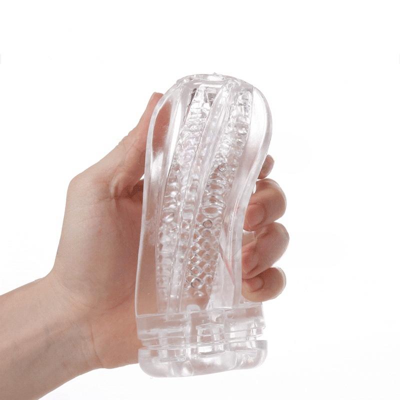Soft Pussy Vagina Male Masturbator Cup Sex Toys Transparent Adult Endurance Exercise Sex Product Vacuum Cup for Men Masturbador