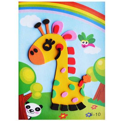 20 Stück/Set 3D EVA Schaumstoff Aufkleber Spielzeug Kinder Klassische Aufkleber Spielzeug Niedliches Cartoon Tier Puzzle für Kinder Spielzeug Mädchen Geschenke TMZ