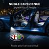 2 Stück Auto Tür Willkommensleuchten LED Projektorlampe Auto Zubehör für Alfa Romeo 159 147 156 166 Giulietta Giulia Mito Stelvio Brera Spider