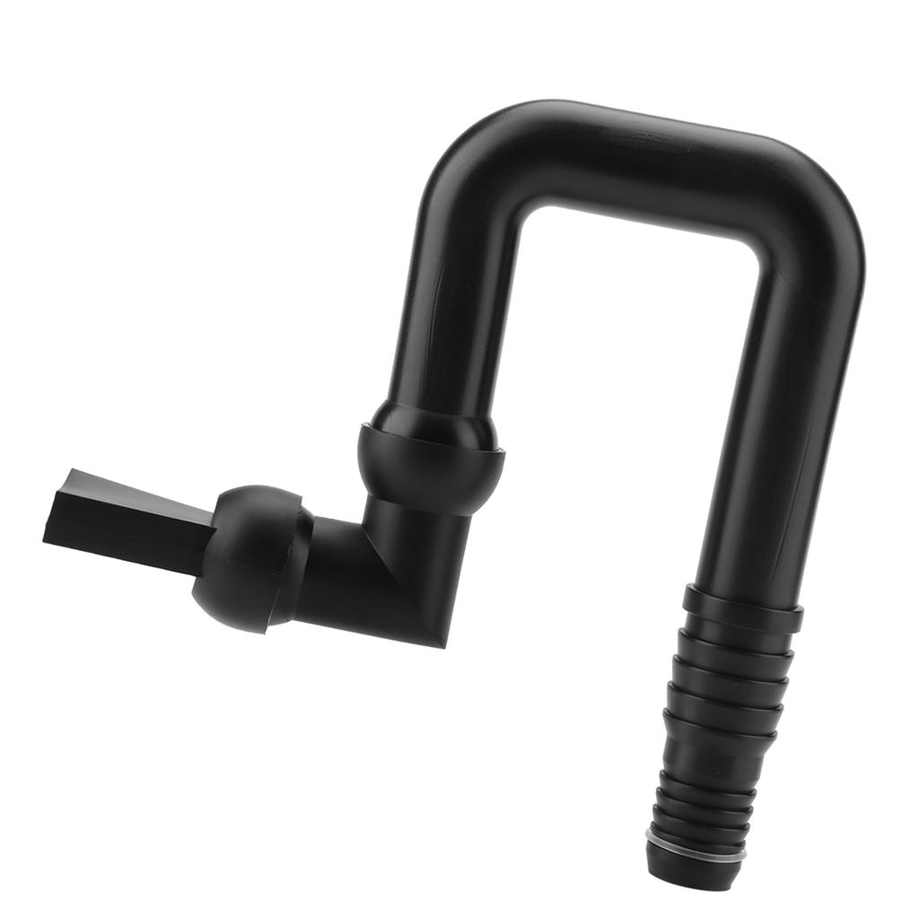 Aquarium U shaped Water Outlet Flexible Free Rotate Nozzle Black for Fish Tank