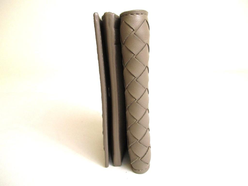 Authentic BOTTEGA VENETA Intrecciato Beige Leather Trifold Wallet Compact Wallet #9696  Refurbished