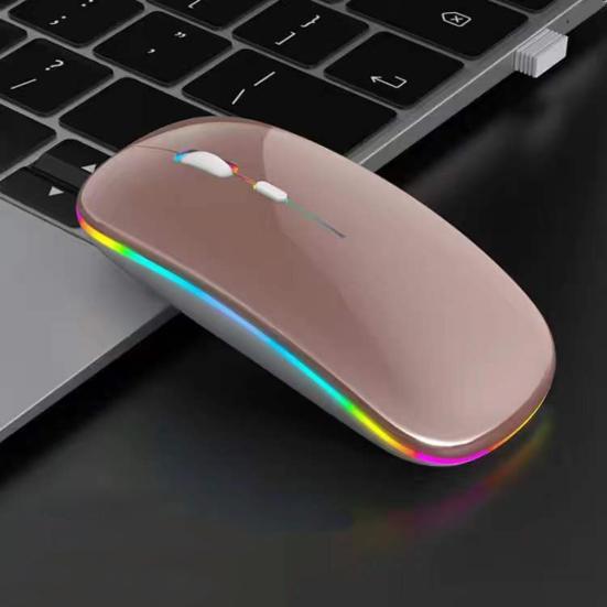 Drahtlose Bluetooth-kompatibel Maus Wiederaufladbare Laptop Maus mit Led-leuchten USB 2,4G Dual Modus Verbindung Maus