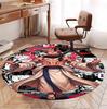 Jujutsu Kaisen Pattern Round Rug, Indoor/Outdoor Mat, for Picnic, Gameroom, Bedroom, Office, Living Room, Home Decor Carpet, Birthday Gift