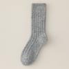 Lady Autumn Solid Color Simple Classic Thick Needle Wool Barrel Pile Socks