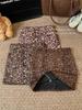 2024 European Leopard Print A-line Midi Skirt - High Waist, Slimming, Petite, Autumn Winter Style