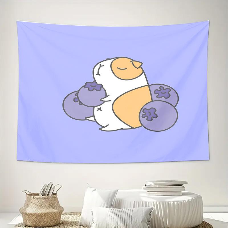 Cute Bunny Wall Tapestry Aesthetic Room Decor Rabbit Forest Backdrop Home Textile Dorm Decoration Gift