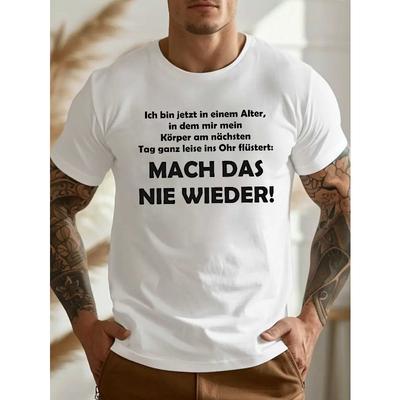 Interesting German Crinkle Plus Size Men's T-Shirt, PLUS SIZE , Oversized, Cool, Casual, and Fashionable
