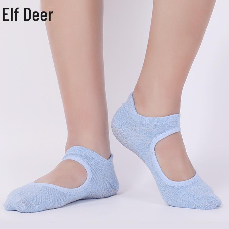 

Women s Breathable Cotton Yoga & Pilates Socks - Non-Slip, Sweat-Absorbent, Thin, Instep-Revealing Design One Size небесно-голубой