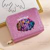 Portafoglio Kpop Demon Hunters per Donna Portamonete e Porta Carte Scintillante con Paillettes