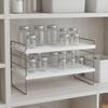 Expandable Cabinet Shelf Space-Saving Counter with Guardrails Heavy-Duty