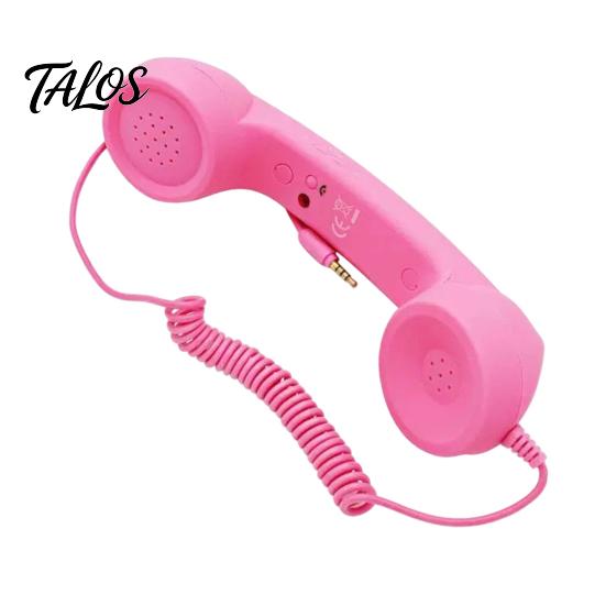 Ricevitore Telefonico Portatile Telefono Vintage per Cellulare, Accessorio Smartphone Cablato Tipo-C da 3,5 mm Ricevitore Retrò, Universale