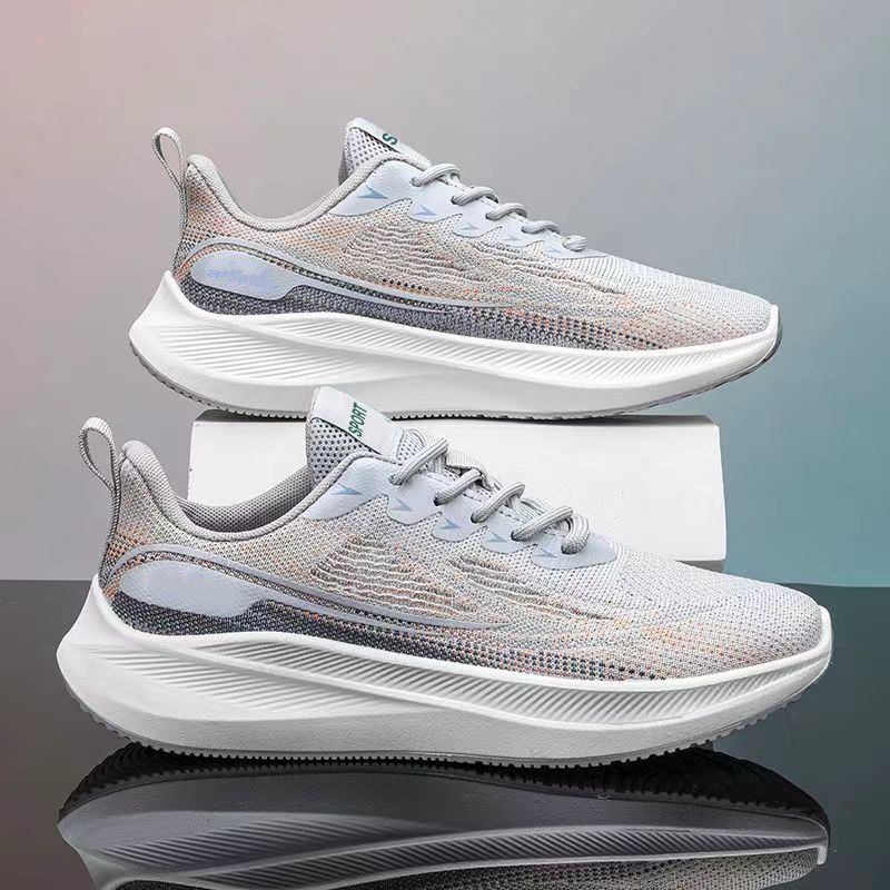 Fashion Cushioned Insole Mesh Upper Man Casual Sneaker Outdoor On Sale Cheap Liquidation Original Fashion Jump Wide Sports Shoes for Men