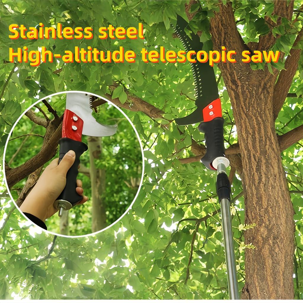 Extended Double-hook Aerial Saw, Multi-functional Garden Pruning Saw, Telescopic Fruit Tree Pruning Saw, Garden Pruning Tool