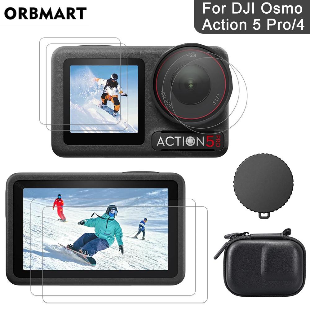 Voor DJI Action 5 Pro Schermbeschermer Gehard Glas Folie Lenskap Dop Tas Hoes voor DJI Action 5 Pro Accessoires