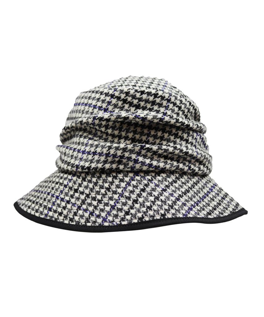 Kaliseumontapone Hestia Heritage Wool Check Cloche Hat