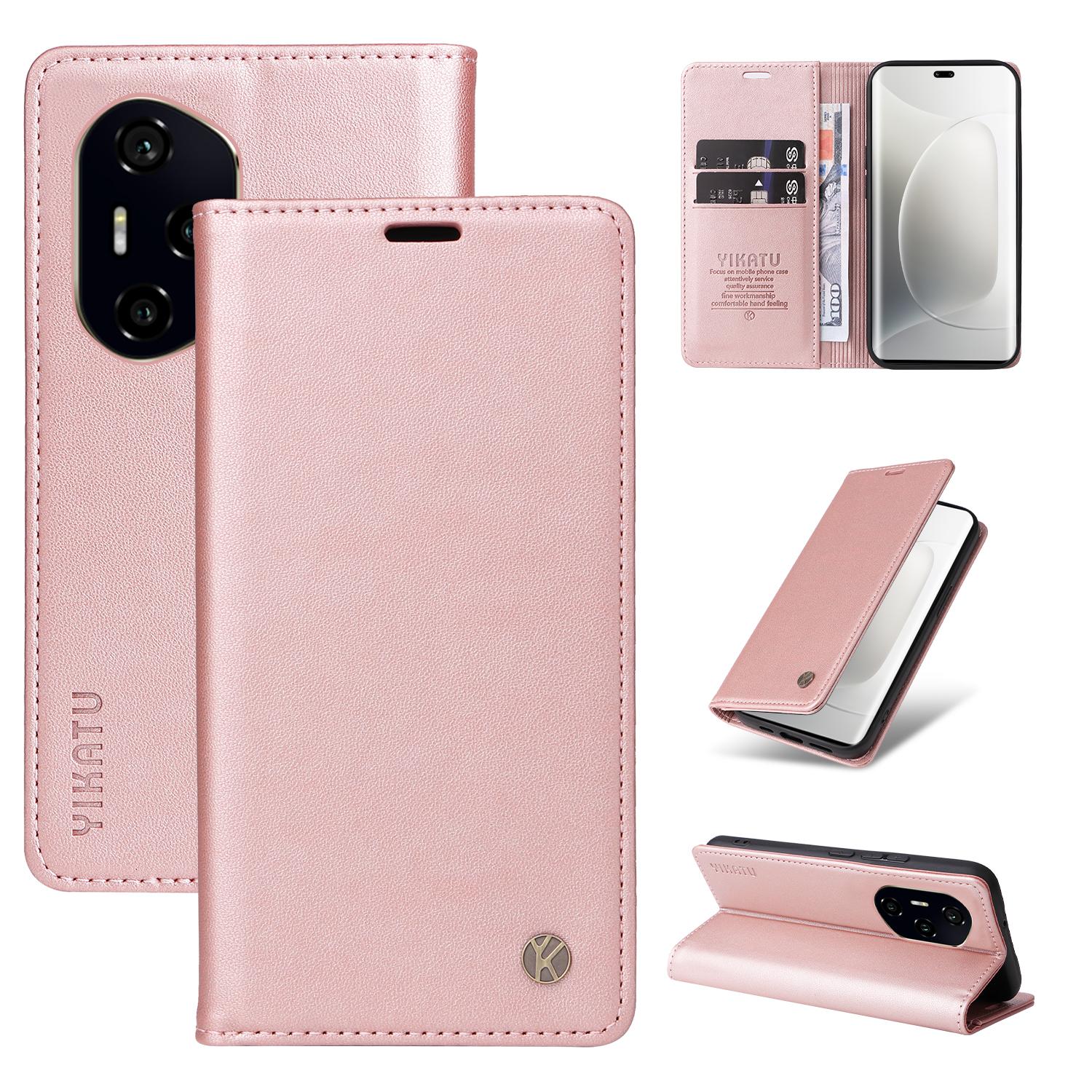 

For Honor 300 Ultra/Honor 300 Pro Phone Cases YIKATU Magnetic Closure PU Leather Mobile Cover E