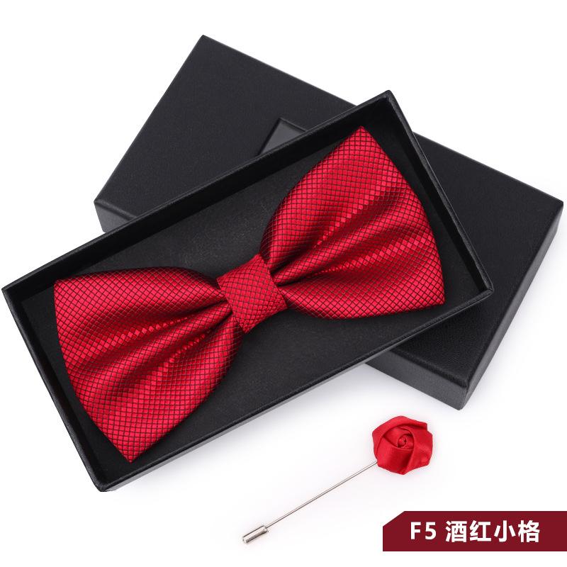 Bow Tie Men'S Wedding Groom Best Man Red Suit Shirt British Brothers Korean Bow Women'S Gift Box