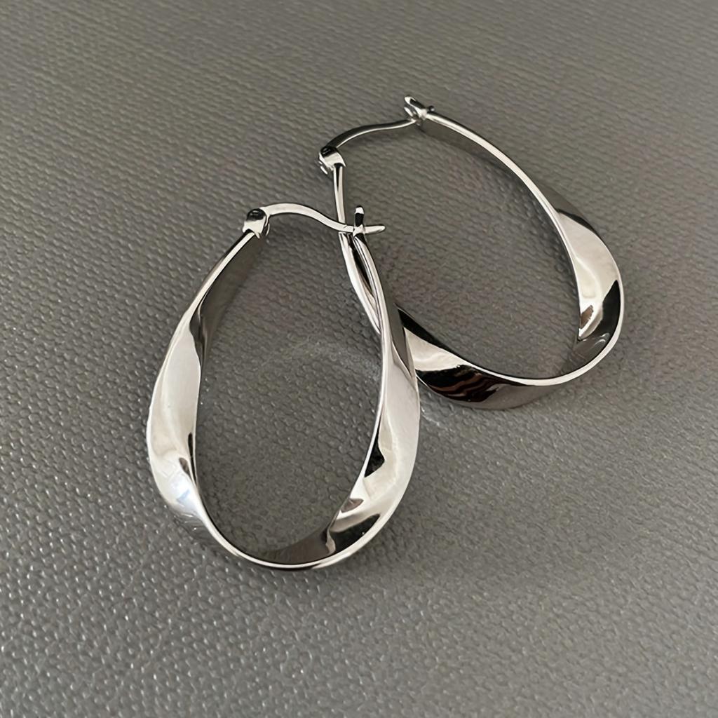 Novel Elegant Twisted Earrings 1 Pair, Versatile Fashion Ear Jewelry for Casual Formal Occasions