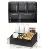Multipurpose Coffee Organizers with Engraved Designs Portable Accessory for Creating Clean Coffee Bar Environment