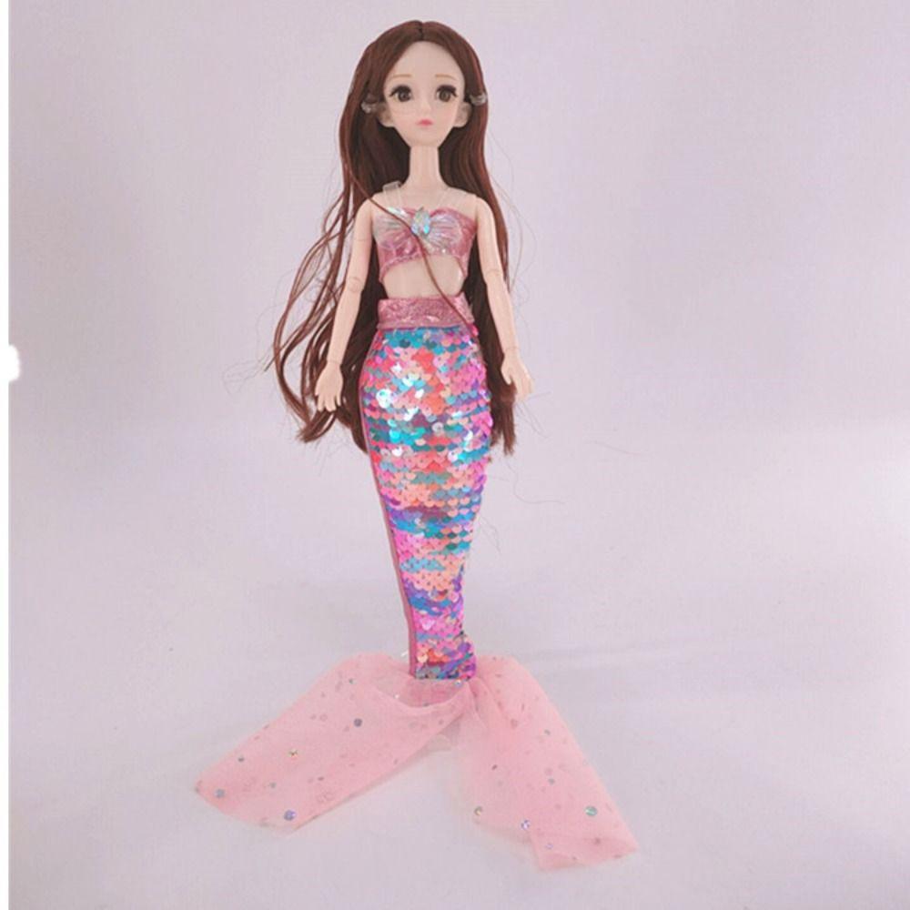Crossdress Mermaid Doll Clothing Fairy Dress Set Doll Cosplay Clothes Mermaid Tail Wedding Dress