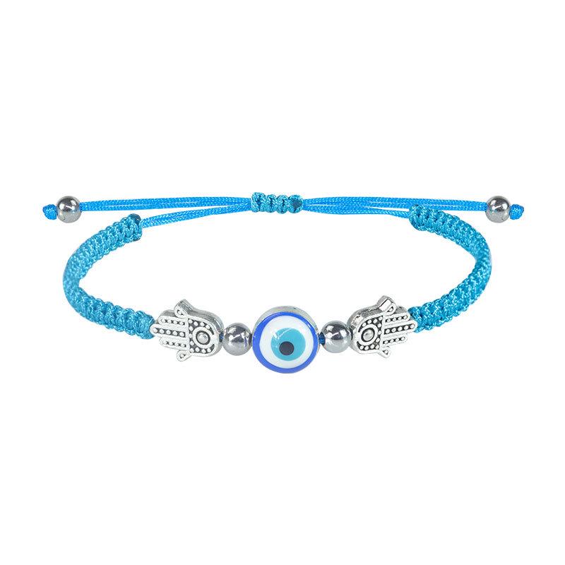 Handmade Adjustable Evil Eye Bracelet for Women - Fatima Demon Eye, Casual Style