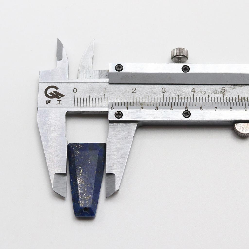 1Pc Natural Stone Pendant, Trapezoidal Crystal Gemstone Charms for Jewelry Making DIY Women Men Necklace Bracelet Earrings Accessories Gifts 25x13 Mm