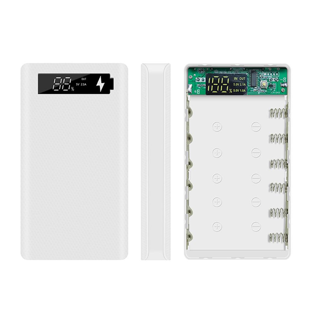 6 Slot 18650 Battery Charger for Case PD  Power Bank DIY Tools Battery Box